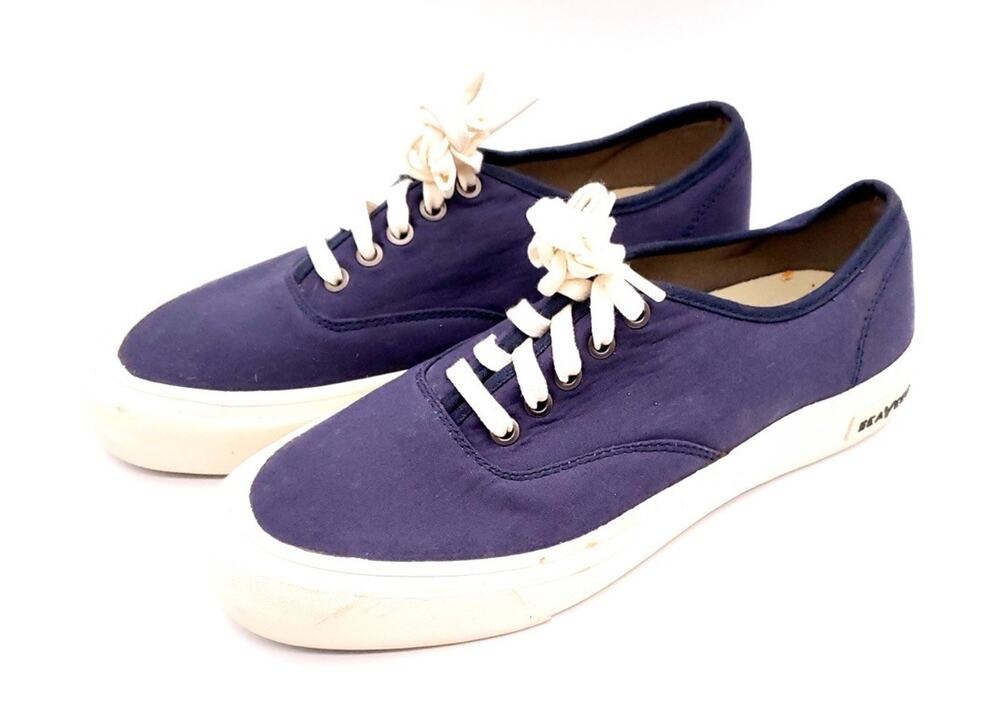 SeaVees Women's Monterey BLUE Canvas Lace-Up Round Toe SNEAKERS Shoes SIZE: 7.5
